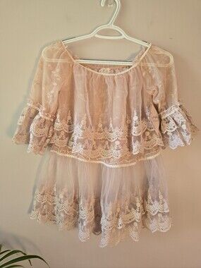 POL Boho Dream Tiered Lace Tulle Top ✨